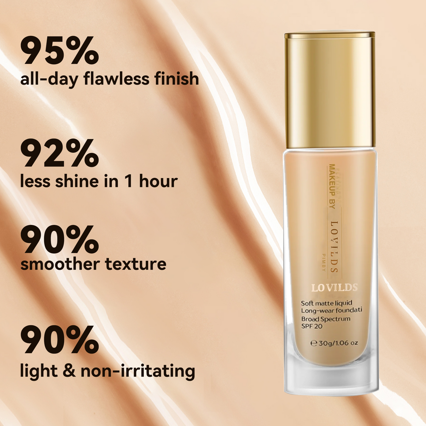 Only 3 Hours Left: 25% OFF 🔥Soft Matte Liquid Foundation