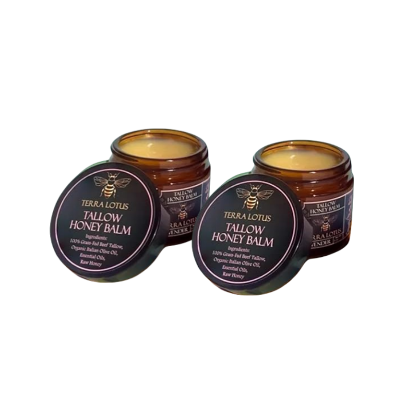 🔥 Last Day: 50% Off! 🔥 Organic Grass-Fed Tallow Balm with Raw Honey - Premium Moisturizer for Soft, Smooth Skin, Reduces Stretch Marks and Wrinkles - Handcrafted All-Natural Solution
