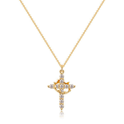 Christianity Cross & Crown Necklace