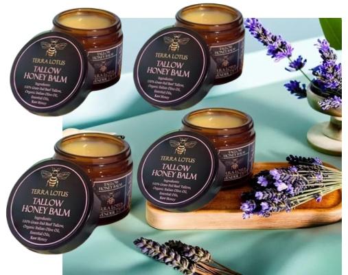 🔥 Last Day: 50% Off! 🔥 Organic Grass-Fed Tallow Balm with Raw Honey - Premium Moisturizer for Soft, Smooth Skin, Reduces Stretch Marks and Wrinkles - Handcrafted All-Natural Solution