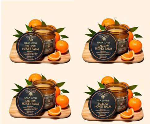 🔥 Last Day: 50% Off! 🔥 Organic Grass-Fed Tallow Balm with Raw Honey - Premium Moisturizer for Soft, Smooth Skin, Reduces Stretch Marks and Wrinkles - Handcrafted All-Natural Solution