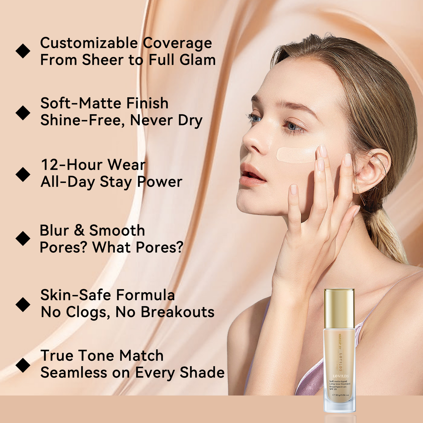 Only 3 Hours Left: 25% OFF 🔥Soft Matte Liquid Foundation
