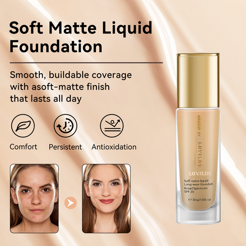 Only 3 Hours Left: 25% OFF 🔥Soft Matte Liquid Foundation