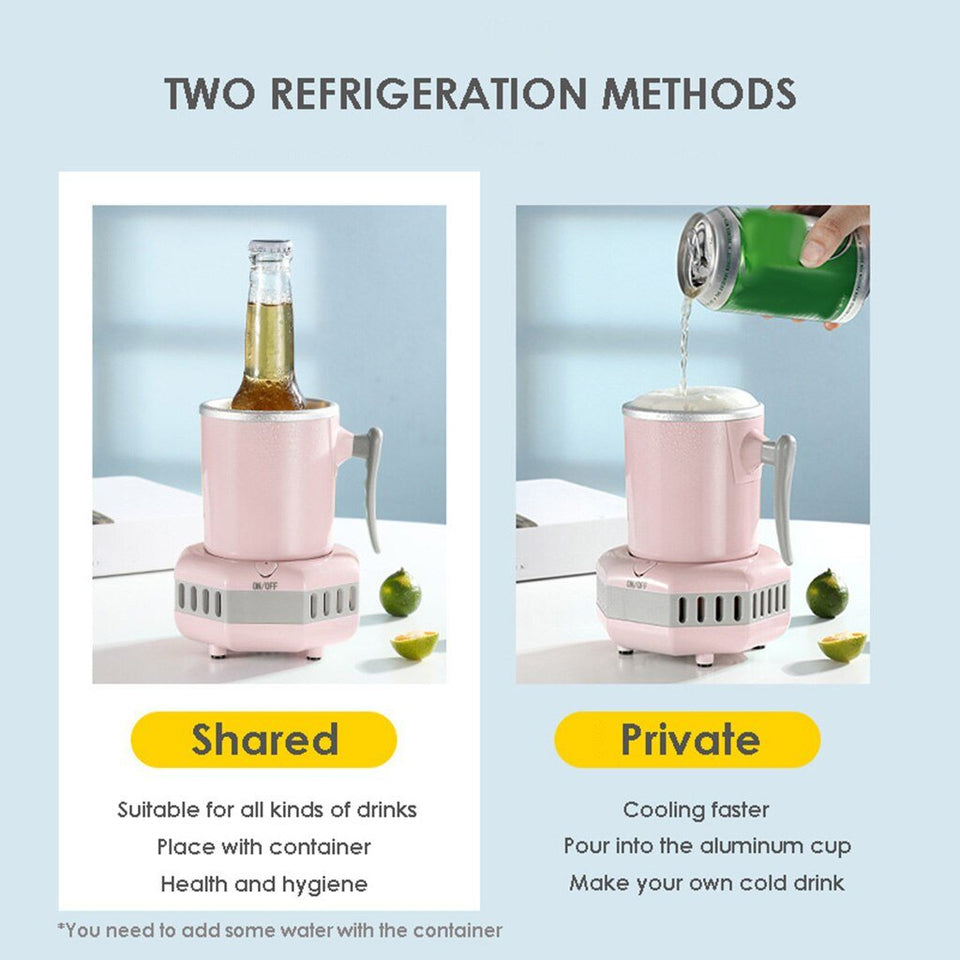 ❄️🥤 Electric Mini Cooler Cup! The ultimate solution for enjoying refreshing drinks anytime, anywhere. ❄️🥤