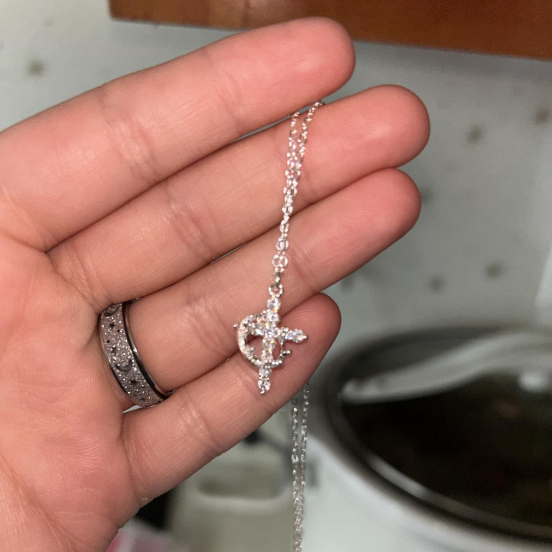 Christianity Cross & Crown Necklace
