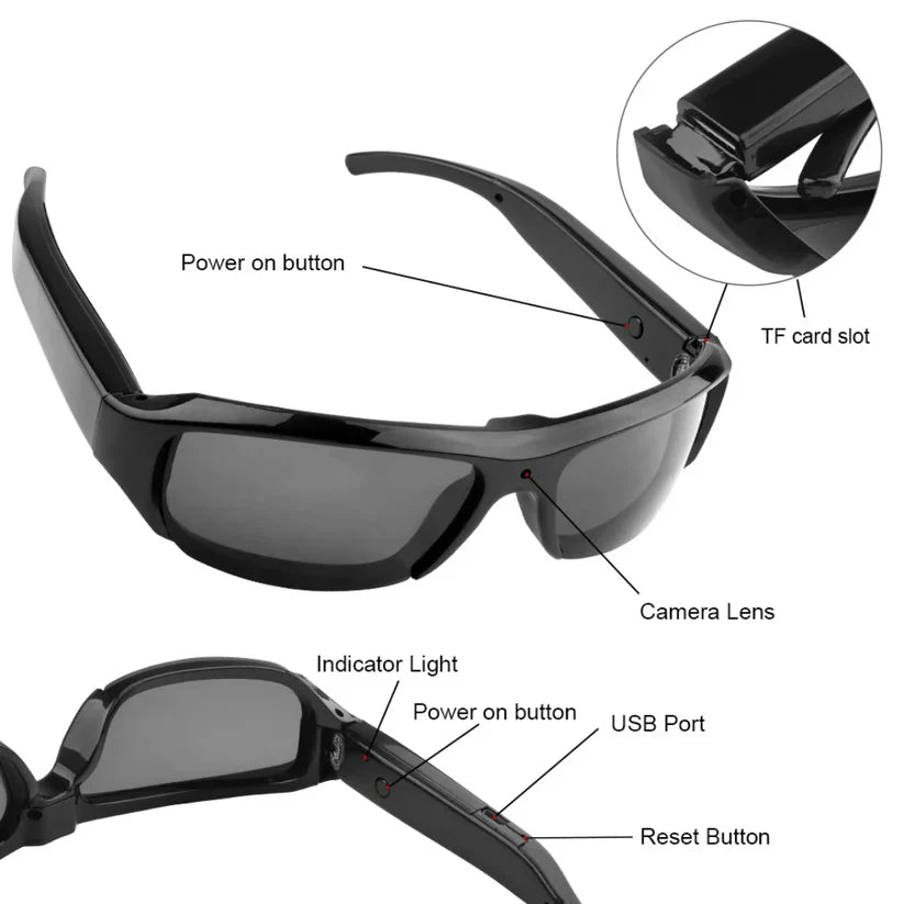 Cool Launch! Smart Outdoor Gopro Sunglasses: Built-in WiFi + HD Camera, Capture Every Adventure on the Go!