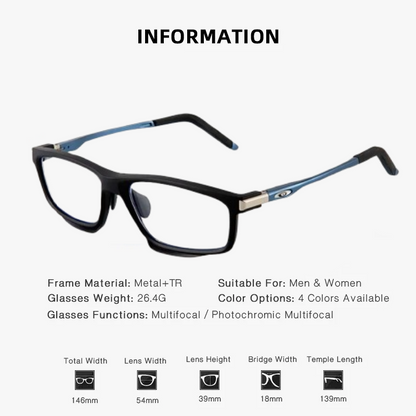 🔥 Final 3 Hours: 60% OFF - Ultra-Light Aluminum Magnesium Color-Changing Multi-Focal Reading Glasses for Outdoor Sports!