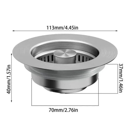 🔥LAST DAY 51% OFF-Upgraded 3 in 1 Kitchen Sink Drain Strainer