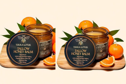 🔥 Last Day: 50% Off! 🔥 Organic Grass-Fed Tallow Balm with Raw Honey - Premium Moisturizer for Soft, Smooth Skin, Reduces Stretch Marks and Wrinkles - Handcrafted All-Natural Solution