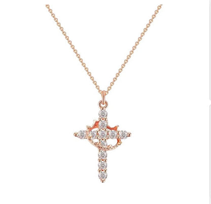 Christianity Cross & Crown Necklace