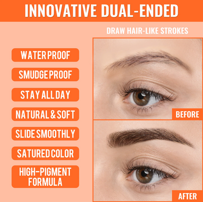 ✏️Last day 60% OFF✏️LOVILDS™ 2-in-1 Microblading Eyebrow Pen with Square Brush