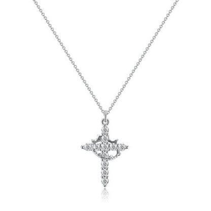 Christianity Cross & Crown Necklace