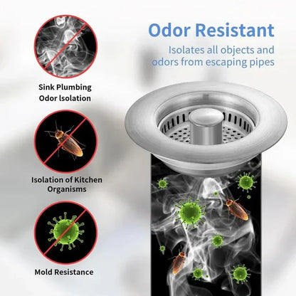 🔥LAST DAY 51% OFF-Upgraded 3 in 1 Kitchen Sink Drain Strainer